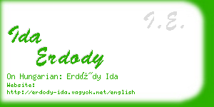 ida erdody business card